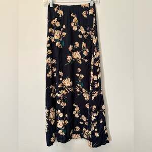 Floral Navy Maxi Skirt